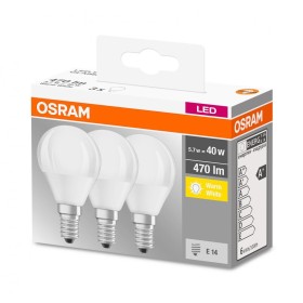 3 Becuri LED Osram Base Classic B, E14, 4.9W (40W), 470 lm, luminacalda(2700K) OSRAM - 1